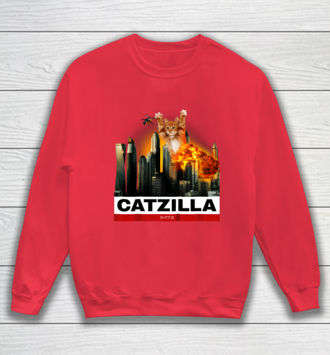 CATZILLA  Funny Kitty Tshirt for Cat lovers to Halloween Sweatshirt 7