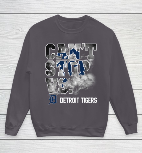MLB Detroit Tigers Baseball Can't Stop Vs Detroit Tigers Youth Sweatshirt 5
