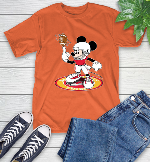 NFL Football Kansas City Chiefs Cheerful Mickey Disney Shirt T-Shirt 5