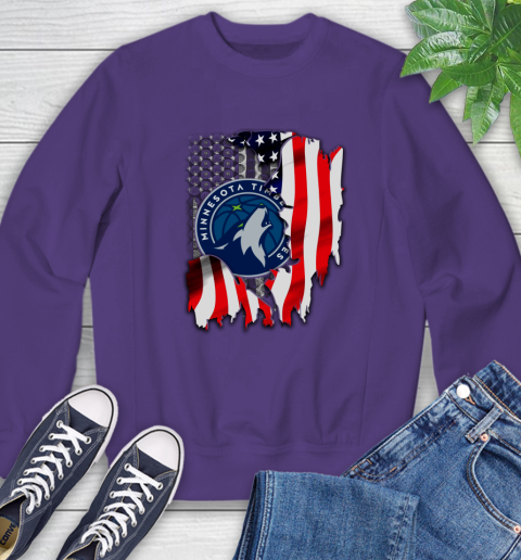 Minnesota Timberwolves NBA Basketball American Flag Sweatshirt 4