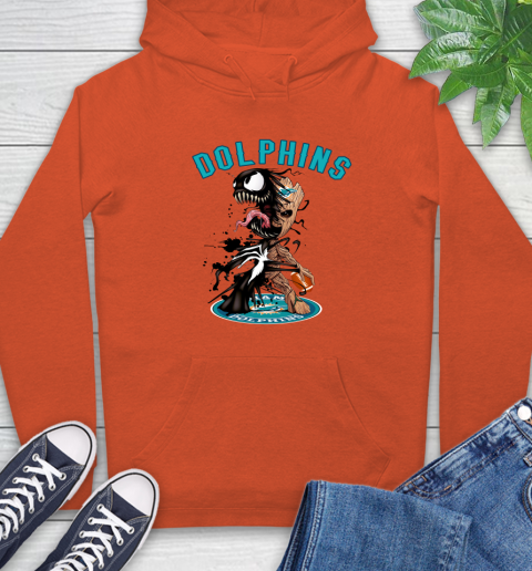 NFL Miami Dolphins Football Venom Groot Guardians Of The Galaxy Hoodie 5
