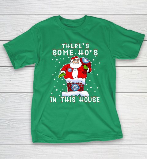 Philadelphia 76ers Christmas There Is Some Hos In This House Santa Stuck In The Chimney NBA T-Shirt 5