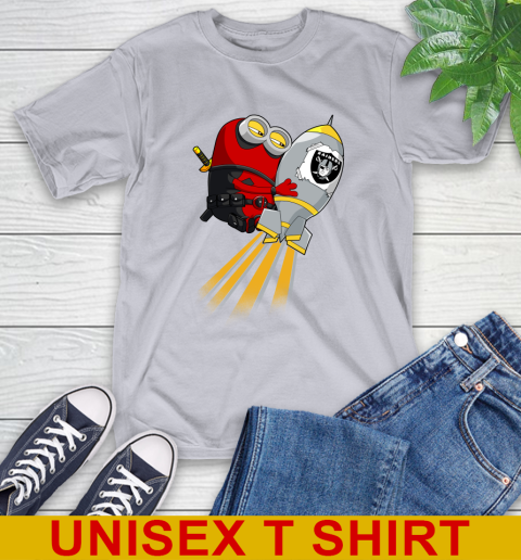 NFL Football Oakland Raiders Deadpool Minion Marvel Shirt T-Shirt 5