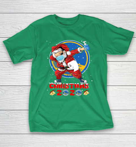 Golden State Warriors Funny Santa Claus Dabbing Christmas 2020 NBA T-Shirt 5