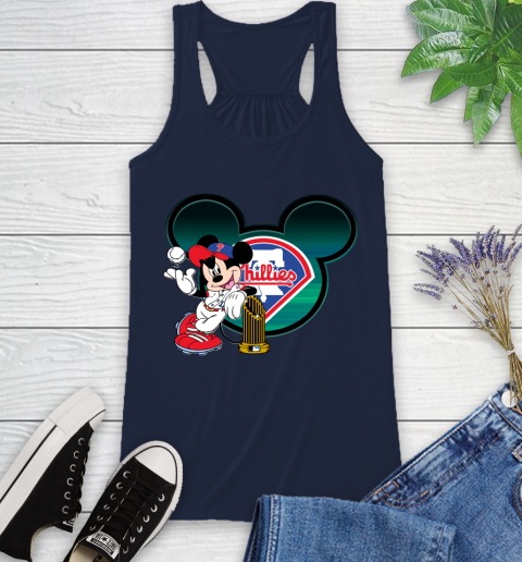 MLB Philadelphia Phillies The Commissioner's Trophy Mickey Mouse Disney Racerback Tank 12