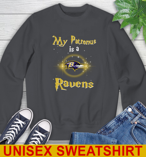 NFL Football Harry Potter My Patronus Is A Baltimore Ravens Sweatshirt 8 NFL Football Harry Potter My Patronus Is A Baltimore Ravens Sweatshirt - Image 8