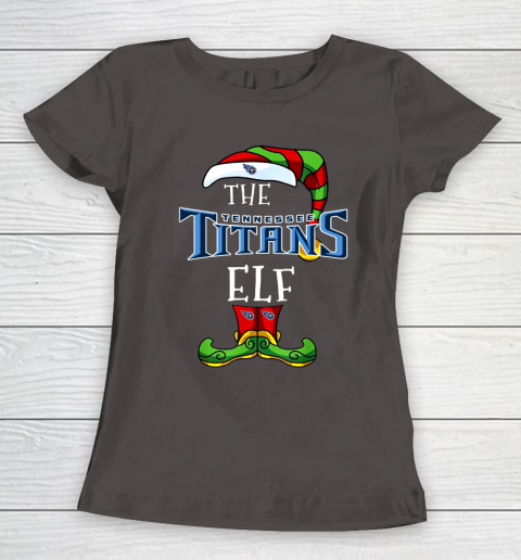 Tennessee Titans Christmas ELF Funny NFL Women's T-Shirt 7