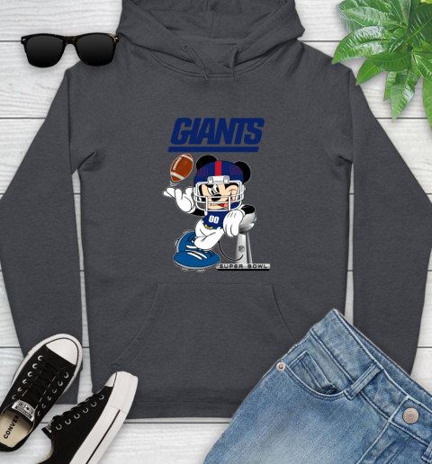 NFL newyork giants Mickey Mouse Disney Super Bowl Football T Shirt Youth Hoodie 8
