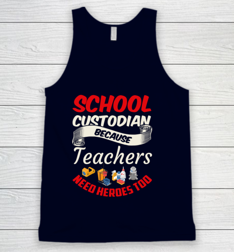 School Custodian Shirt Jokey Funny Saying Custodian Tank Top 2