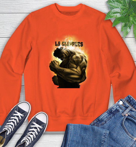 LA Clippers NBA Basketball Hulk Marvel Avengers Sports Sweatshirt 3