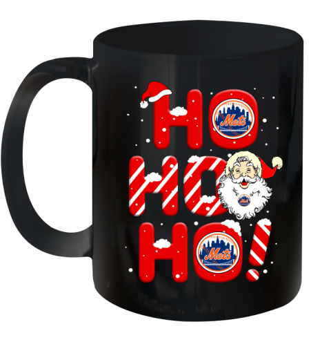 New York Mets MLB Baseball Ho Ho Ho Santa Claus Merry Christmas Shirt Ceramic Mug 11oz