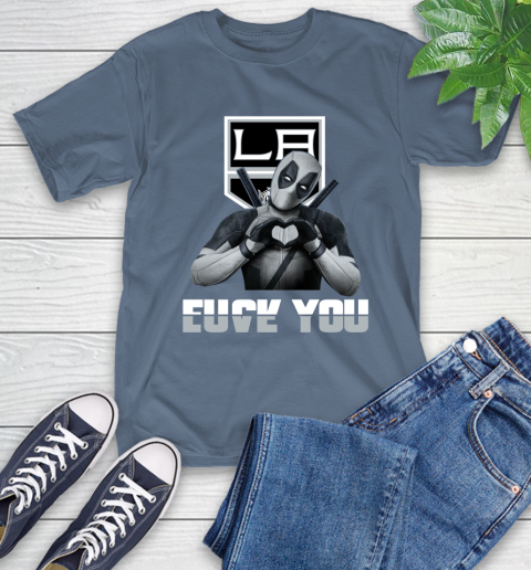NHL Los Angeles Kings Deadpool Love You Fuck You Hockey Sports T-Shirt 8