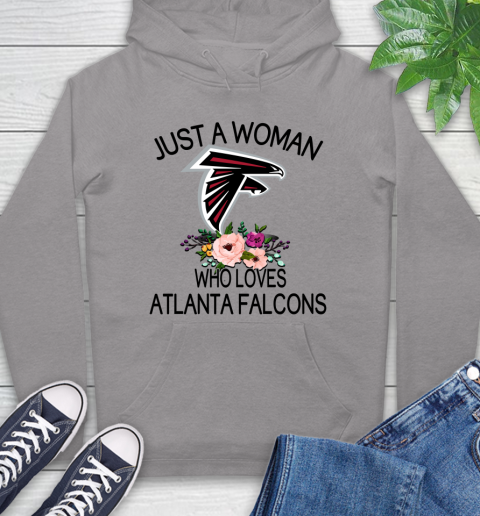 NFL Just A Woman Who Loves Atlanta Falcons Football Sports Hoodie 4