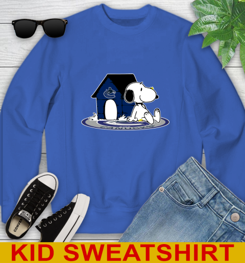 NHL Hockey Vancouver Canucks Snoopy The Peanuts Movie Shirt Youth Sweatshirt 7
