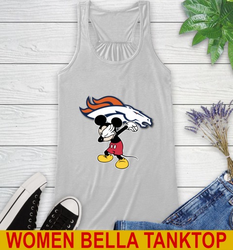 Denver Broncos NFL Football Dabbing Mickey Disney Sports Racerback Tank
