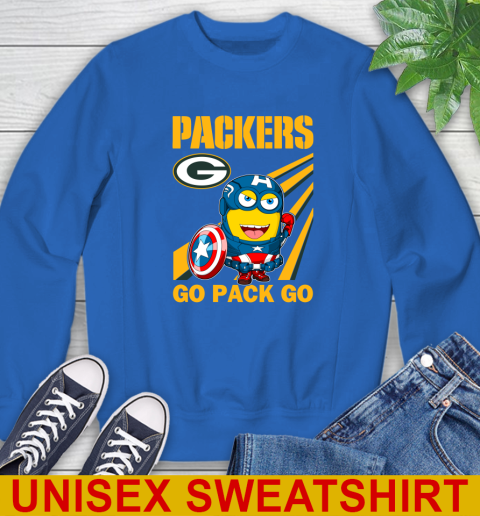 NFL Football Green Bay Packers Captain America Marvel Avengers Minion Shirt Sweatshirt 11