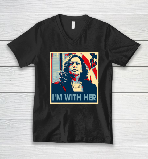 I'm With Her Kamala Vote For 2024 President Kamala Harris V-Neck T-Shirt