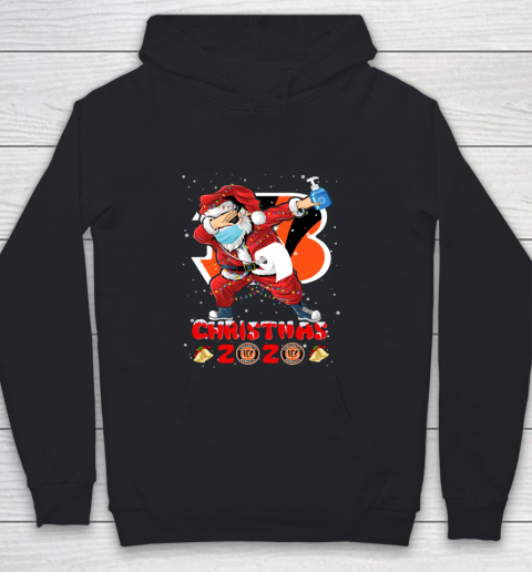 Cincinnati Bengals Funny Santa Claus Dabbing Christmas 2020 NFL Youth Hoodie