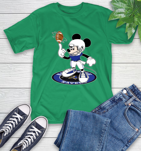 NFL Football Baltimore Ravens Cheerful Mickey Disney Shirt T-Shirt 8