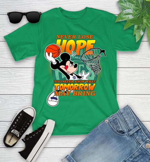 Sacramento Kings NBA Basketball Mickey Disney Never Lose Hope Youth T-Shirt 8