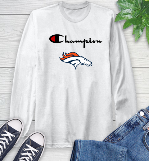 NFL Football Denver Broncos Champion Shirt Long Sleeve T-Shirt