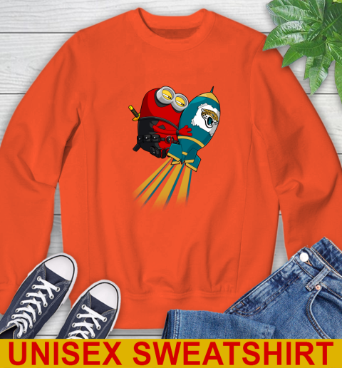 NFL Football Jacksonville Jaguars Deadpool Minion Marvel Shirt Sweatshirt 3