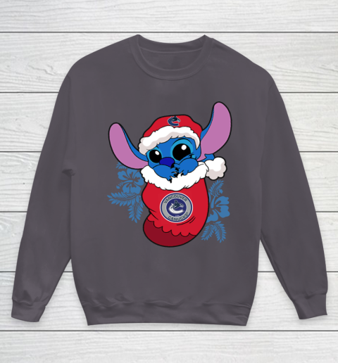 Vancouver Canucks Christmas Stitch In The Sock Funny Disney NHL Youth Sweatshirt 6