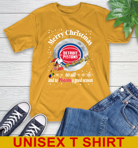 Detroit Pistons Merry Christmas To All And To Pistons A Good Season NBA Basketball Sports T-Shirt 2