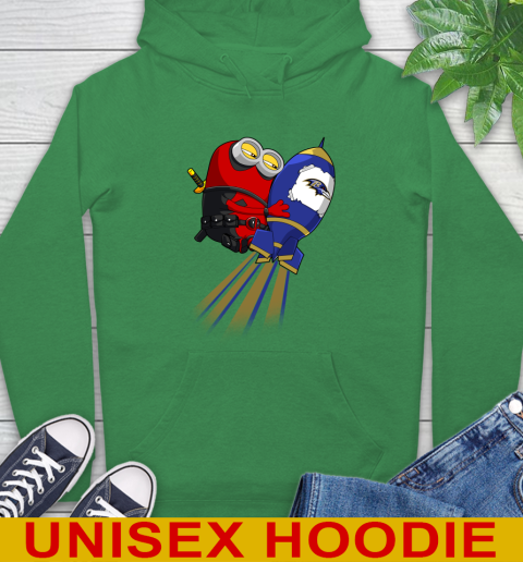 NFL Football Baltimore Ravens Deadpool Minion Marvel Shirt Hoodie 8