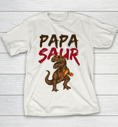 Father's Day Funny Gift Ideas Apparel  Papasaur Dad Father Youth T-Shirt