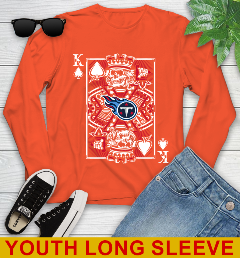 Tennessee Titans NFL Football The King Of Spades Death Cards Shirt Youth Long Sleeve 3