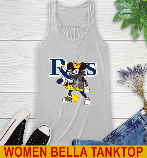 Tampa Bay Rays MLB Baseball Mickey Peace Sign Sports Racerback Tank