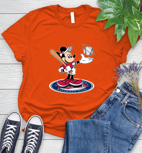 MLB Baseball Minnesota Twins Cheerful Mickey Disney Shirt Women's T-Shirt 4