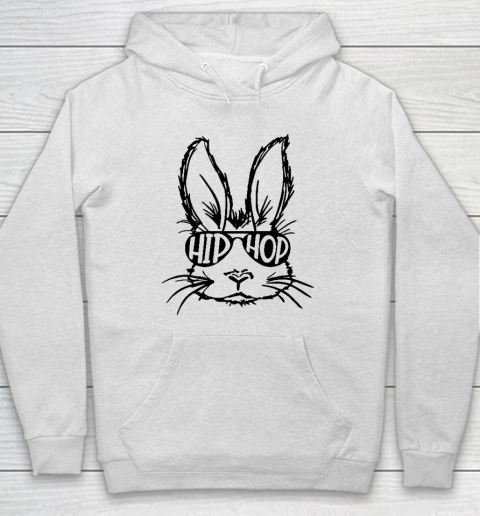 Hip Hop Bunny Face With Sunglasses Easter Day Hoodie