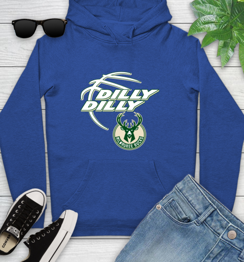 NBA Milwaukee Bucks Dilly Dilly Basketball Sports Youth Hoodie 9