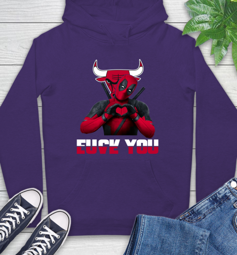 NBA Chicago Bulls Deadpool Love You Fuck You Basketball Sports Hoodie 5