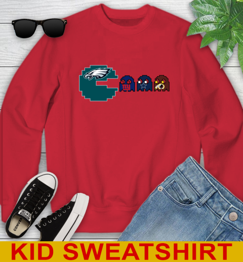 Philadelphia Eagles NFL Football Pac Man Champion Youth Sweatshirt 8