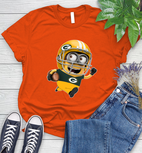 NFL Green Bay Packers Minions Disney Football Sports Women's T-Shirt 4