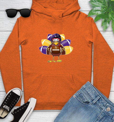 Minnesota Vikings Turkey Thanksgiving Day Youth Hoodie 5