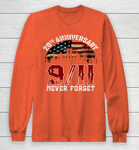 Never Forget 9 11 20th Anniversary Patriot Day 2021 Long Sleeve T-Shirt 3