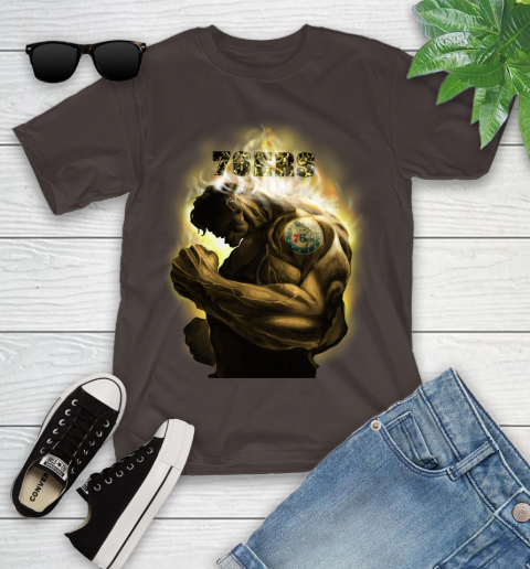 Philadelphia 76ers NBA Basketball Hulk Marvel Avengers Sports Youth T-Shirt 7