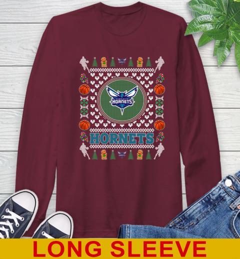 Charlotte Hornets Merry Christmas NBA Basketball Loyal Fan Long Sleeve T-Shirt 7