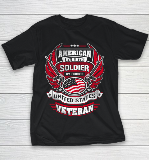 Veteran Shirt Veteran American By Birth Youth T-Shirt