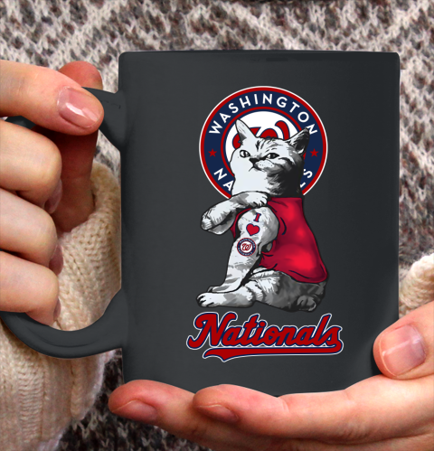 MLB Baseball My Cat Loves Washington Nationals Ceramic Mug 11oz