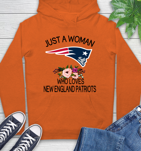 NFL Just A Woman Who Loves New England Patriots Football Sports Hoodie 3