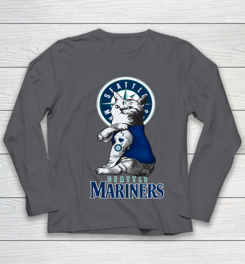 MLB Baseball My Cat Loves Seattle Mariners Youth Long Sleeve 6