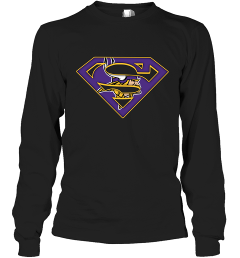 We Are Undefeatable The Minnesota Vikings x Superman NFL Long Sleeve T-Shirt