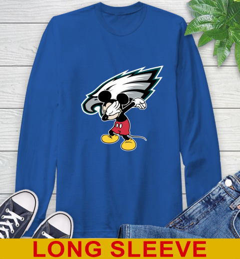 Philadelphia Eagles NFL Football Dabbing Mickey Disney Sports Long Sleeve T-Shirt 9