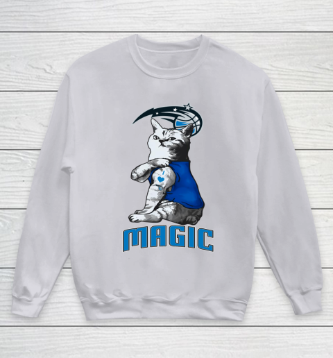 NBA Basketball My Cat Loves Orlando Magic Youth Sweatshirt 3