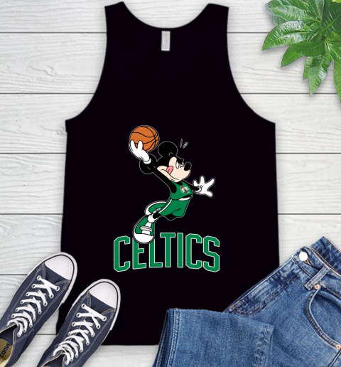 NBA Basketball Boston Celtics Cheerful Mickey Mouse Shirt Tank Top